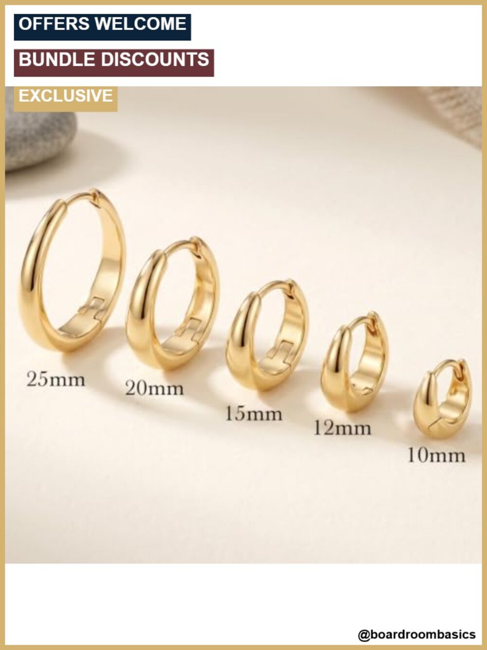 14K Gold Plated Hoop Earrings for Women Small Huggie Gold Earrings - Picture 4 of 6